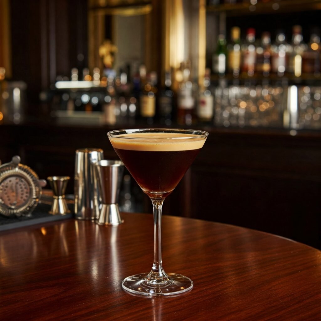 The Espresso Martini cocktail at cocktail bar